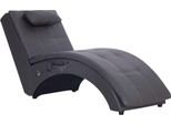 Chaise Longue Da Massaggio Con Cuscino In Ecopelle Grigia