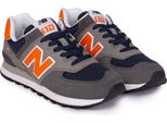 New Balance - Sneakers Uomo 574 Classic Grigio E Arancio - Numero 40.5