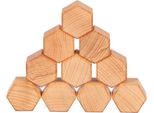 Goki 58803 Blocchi Da Costruzione Rifiniti Con Olio Di Noce, Legno Naturale Goki, 75 Pezzi, In Sacchetto Di Cotone, Natura