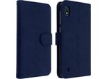 Avizar, Flip Cover Portafoglio, Custodia In Pelle Finta Per Samsung Galaxy A10, Blu Scuro