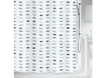 Tenda Da Doccia Antimuffa Spirella - Antibatterica, Lavabile, Impermeabile, In Poliestere, "Santorini"" 180X200Cm Bianco Pisces"