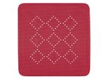 Spirella Tappeto Doccia Tappeto Doccia Antibatterico Antiscivolo Con Ventose - Rosso Alaska - Circa 55 X 55 Cm