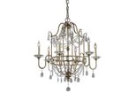 Lampadario In Cristallo A Petali D'argento Gianna 6Xe14 60W Feiss