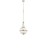 Lampada A Sospensione A Sfera In Vetro In Nichel Lucido Aster 3Xe14 60W Kichler