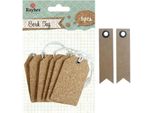 6 Etichette In Sughero Con Stringhe Di Caratteri + 20 Etichette Kraft A Gagliardetto