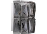 Casa Padrino Applique In Cristallo Grigio / Argento 31 X 18 X H. 31 Cm - Luxury Collection