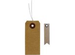 Etichette Kraft Con Filo Metallico X 40 + 20 Etichette Kraft A Gagliardetto