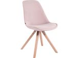 Clp Sedia Visitatore Toulouse Quadrata In Velluto Con Cuscino Di Seduta E Gambe Angolari In Legno, Grigio Naturale