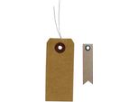 Etichette In Carta Da Regalo Con Filo Metallico + 20 Etichette Kraft A Gagliardetto