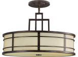 Lampada A Sospensione Industriale In Stile Greco Bronzo Fusion Feiss