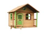 Axi Milan Casa Bambini In Legno | Casetta Da Gioco Per Giardino / Esterno In Marrone & Verde | Casetta Da Giardino Con Portico Per Bambini