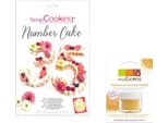 9 Stencil Numerici Per Torte + Glitter Alimentare Dorato
