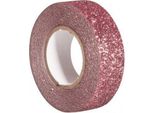 Nastro Glitterato 5 M X 1,5 Cm - Rosa Antico