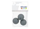 Perle Di Silicone Rotonde X 3 - 15 Mm - Grigio