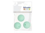 Perle Di Silicone Rotonde X 3 - 15 Mm - Verde Acqua