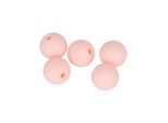 Perle Di Silicone Rotonde X 5 - 10 Mm - Rosa Cipria