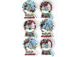 6 Adesivi 3D - Palle Di Neve 5 Cm