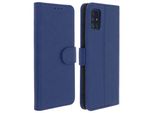 Avizar, Flip Cover Portafoglio, Custodia In Pelle Finta Per Samsung Galaxy A51, Blu Scuro