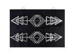 Set Di String Art - Lavagna Nera - Frecce - Decorazione 30 X 22 Cm