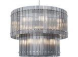 Casa Padrino Lampadario Grigio/Argento Ø 93 X H. 70 Cm - Lampadario Rotondo Per Hotel E Ristoranti - Qualità Eccellente