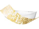Camilla - Lampada Da Soffitto Oro 3XE14 Max 3X28W IP20 - Applique Da Parete Moderna Con Diffusore In Vetro Argento E Montatura Bianca 43X30Cm