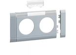 Placca Di Copertura Hager Per Presa Di Corrente A 2 Vie GB08021LAN Hfr Ot80Mm In Alluminio Inscrivibile 1 (GB08021LAN)