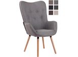 Clp Lounger Tessuto Ashford Con Struttura In Rovere, Grigio Naturale