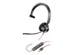 Poly Blackwire 3310 - Serie 3300 - Cuffia - On-Ear - Cablata - Usb
