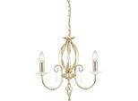 Casa Padrino Lampadario Barocco In Ottone Ø 38 X H. 42 Cm - Elegante Lampadario Da Salotto - Lampadario In Stile Barocco