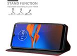 Cadorabo Custodia Per Motorola Moto E6 Plus Custodia Protettiva In Rosso Custodia Per Cellulare Cover Chiusura Magnetica