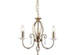 Casa Padrino Lampadario Barocco In Ottone Antico Ø 38 X H. 42 Cm - Elegante Lampadario Da Salotto - Lampadario In Stile Barocco
