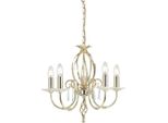 Casa Padrino Lampadario Barocco Ottone Ø 48 X H. 42 Cm - Elegante Lampadario Da Salotto - Lampadario In Stile Barocco