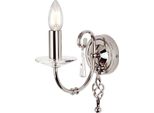 Casa Padrino Lampada Da Parete Barocca Argento 10 X 21,5 X H. 22 Cm - Elegante Lampada Da Parete Per Il Soggiorno - Applique In Stile Barocco