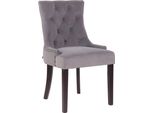 Clp Sedia Da Pranzo Aberdeen In Velluto Con Struttura In Legno Di Gomma E Altezza Seduta Di 50 Cm, Crema Antico-Chiaro
