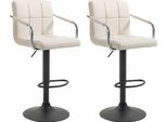 Clp Set Di 2 Sgabelli Da Bar Lucy V2 Regolabili In Altezza E Girevoli, Nero Crema