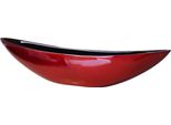Vivanno Ciotola Decorativa In Fibra Di Vetro Alexa, Rosso Spirale Lucido Con Motivo - 90X18X20 Cm