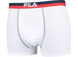 Boxer Fila Da Uomo - Cintura Con Logo, Urbano, Cotone Elasticizzato, Monocolore, S-2XL Bianco S