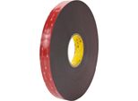 Nastro Adesivo 3M Vhb Ad Alte Prestazioni 5962F, 19 Mm X 8 M, Nastro Biadesivo Nero, Acrilico A Cellule Chiuse - 1 Pezzo (5962F)