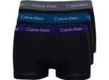 Confezione 3 Boxer Uomo Tripack Ck Calvin Klein Articolo U2664G Low Rise Trunk 3PK, Szm B-Astral Aura / Corsair / Grey Smoke, M, Cotone 95%,Spandex 5%