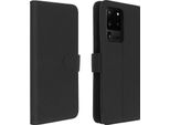 Avizar, Flip Cover Portafoglio, Custodia In Similcuoio Per Galaxy S20 Ultra, Nero
