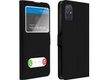 Avizar, Samsung Galaxy A71 Flip Cover Con Doppia Finestra E Funzione Stand, Nero