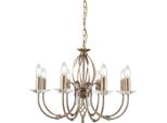 Casa Padrino Lampadario Barocco In Ottone Antico Ø 65 X H. 46 Cm - Elegante Lampadario Da Salotto - Lampadario In Stile Barocco