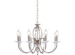 Casa Padrino Lampadario Barocco Argento Ø 65 X H. 46 Cm - Elegante Lampadario Da Salotto - Lampadario In Stile Barocco