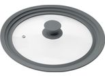 Bremermann Coperchio Universale Per Barattoli Con Bordo In Silicone, 24/26/28 Cm, Medio (Grigio)