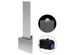 Vidaxl Fontana Da Giardino Argento 37,7X32,6X110 Cm Acciaio Inox