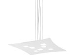 Lampadario Sospensione Isotta 10 Luci GX53 Bianco - Lampada Soffitto Design Moderno 62X69Cm, Luce Biemissione, Max 10X8W, IP20, Lampadine Escluse