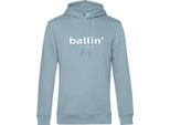 Felpa Con Cappuccio Ballin Est. 2013 Basic Blu - Grande Xl