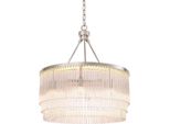 Casa Padrino Lampadario Argento Ø 60 X H. 68 Cm - Nobile Lampadario Da Salotto - Qualità Lusso