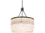 Casa Padrino Lampadario Color Bronzo Ø 60 X H. 68 Cm - Nobile Lampadario Da Salotto - Qualità Lusso