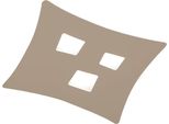 Plafoniera Isotta Moderna 3 Luci GX53 Tortora - Lampada Da Soffitto In Metallo Curvato 40X44Cm, Design Geometrico, Max 3X8W, IP20, Lampadine Escluse